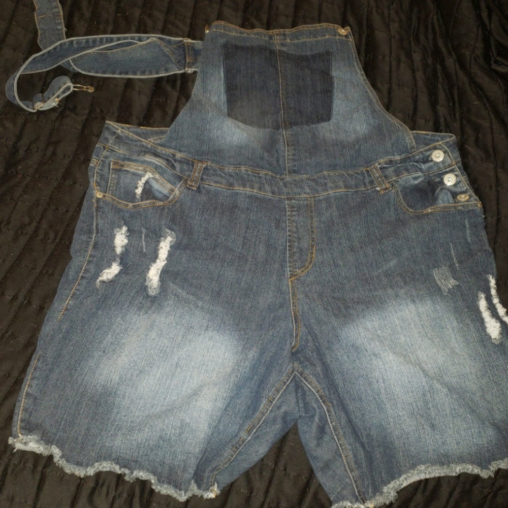 Jean overall shorts